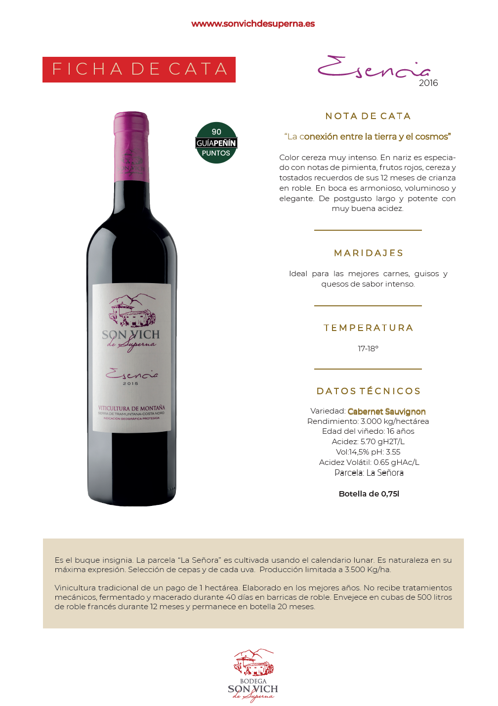 Son Vich De Superna Esencia 2016 (750ml)